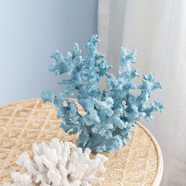Bird's Nest Coral Sculpture Tall - Blue