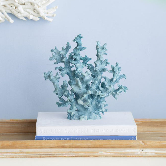 Bird's Nest Coral Sculpture Tall - Blue