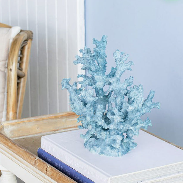 Bird's Nest Coral Sculpture Tall - Blue