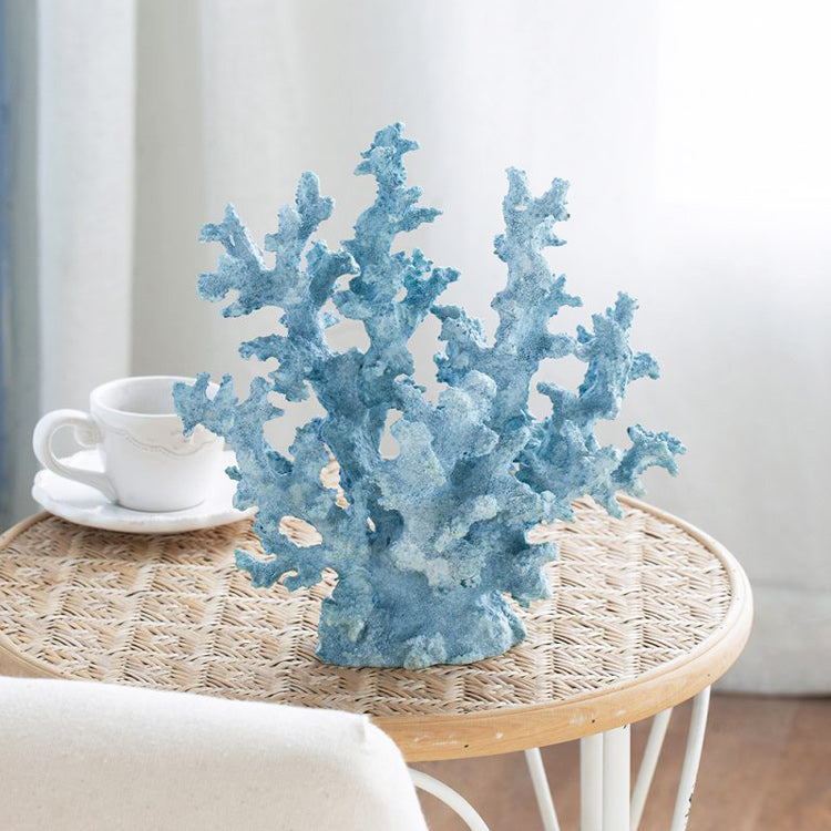 Bird's Nest Coral Sculpture Tall - Blue