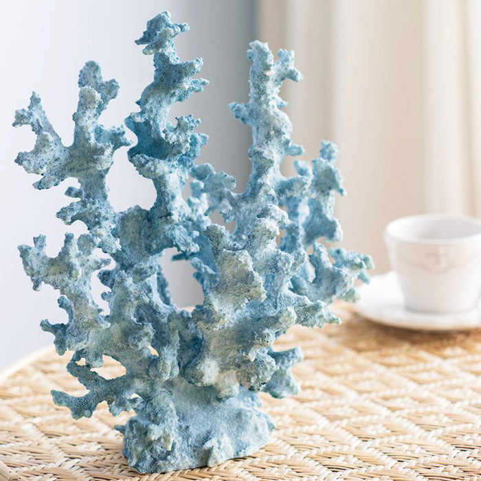 Bird's Nest Coral Sculpture Tall - Blue