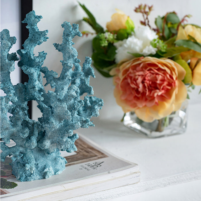 Bird's Nest Coral Sculpture Tall - Blue