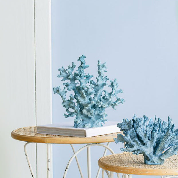 Bird's Nest Coral Sculpture Tall - Blue