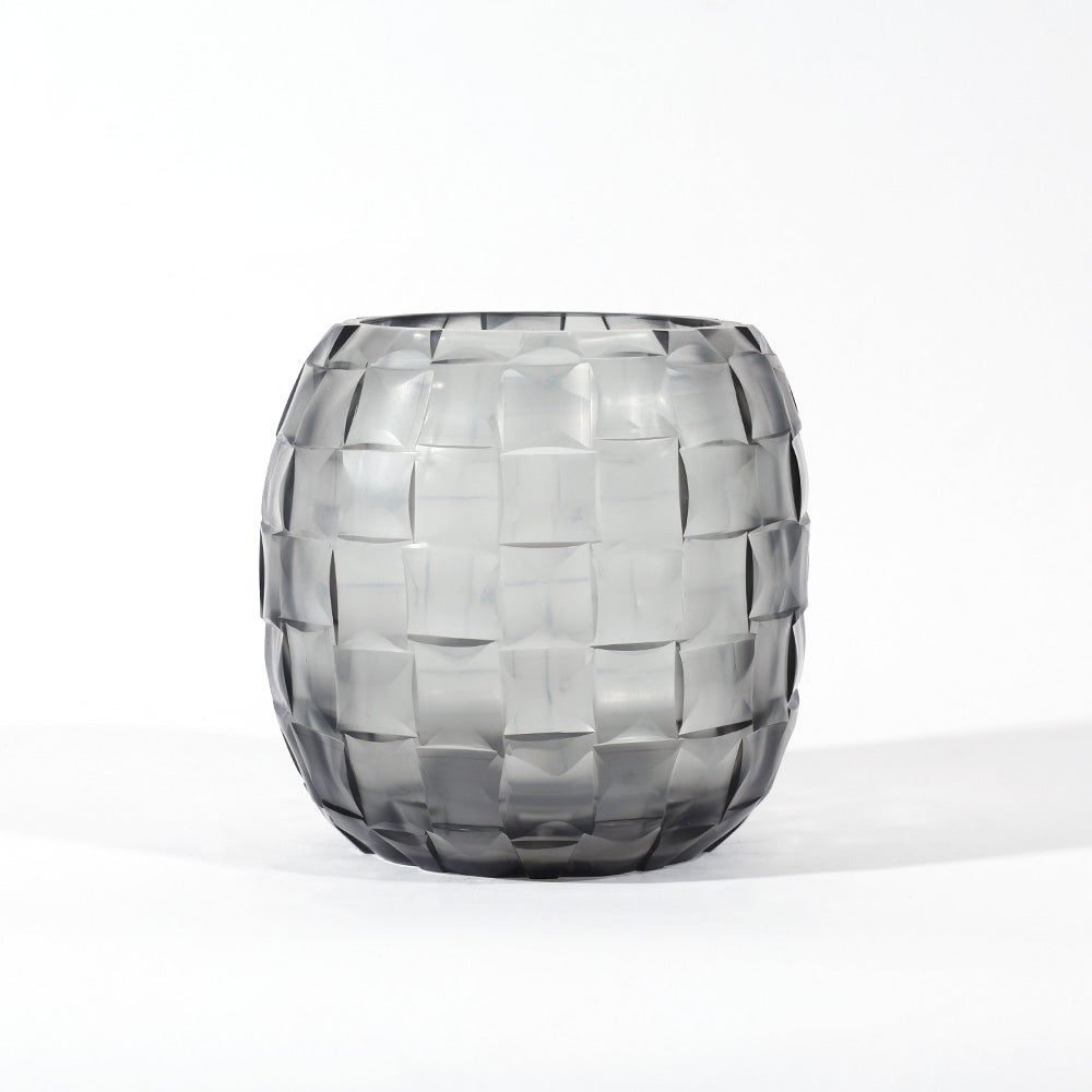 Biscay Glass Hurricane - Smoke Grey