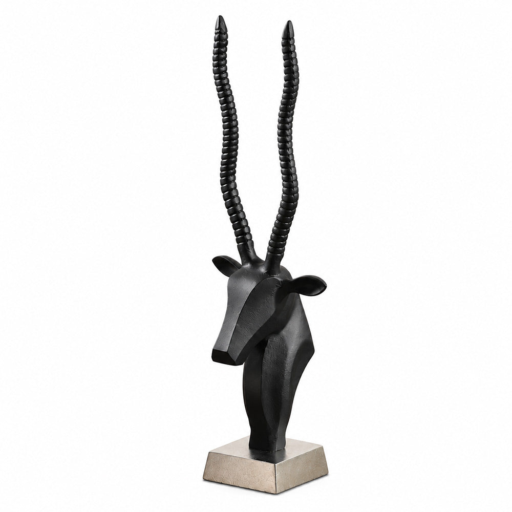 Blackbuck Metal Sculpture XL - Matte Black