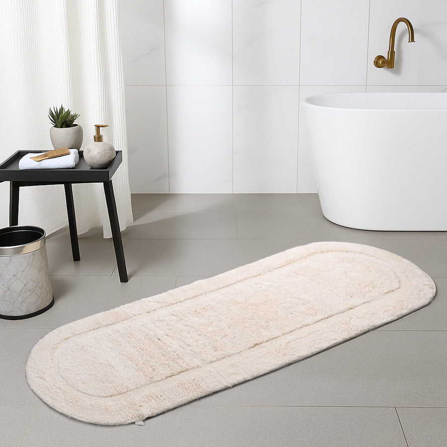 Blake Oval Bath Runner - Cream
