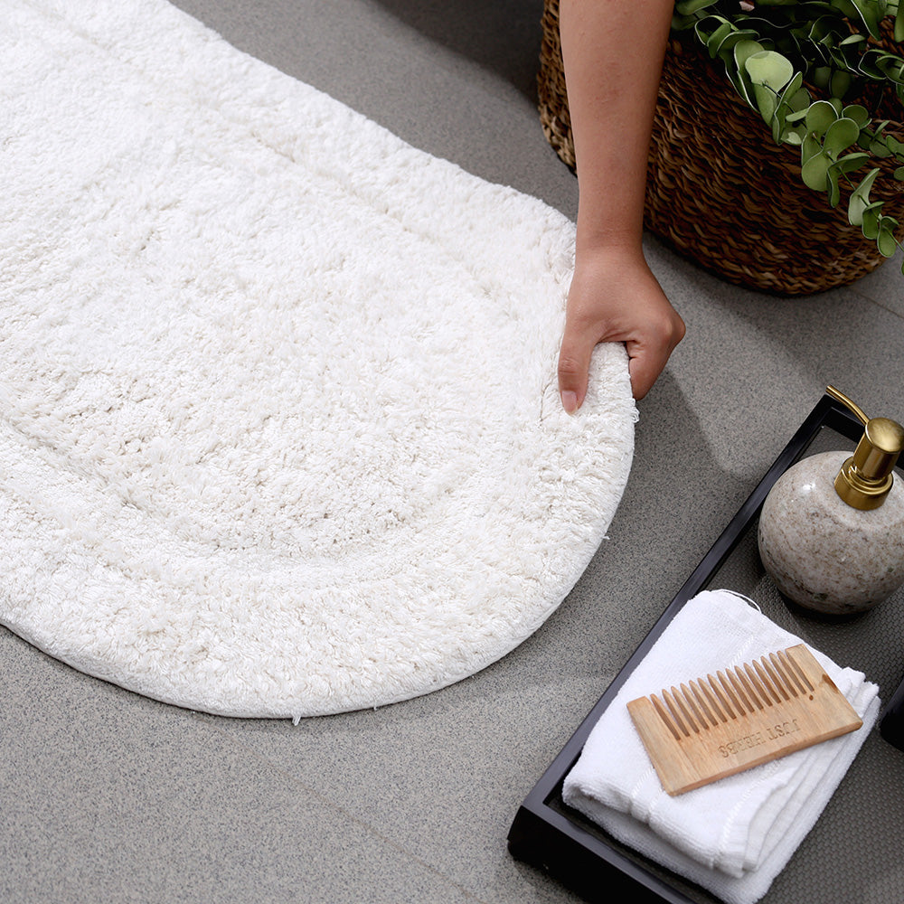 Blake Oval Bath Runner - Ivory