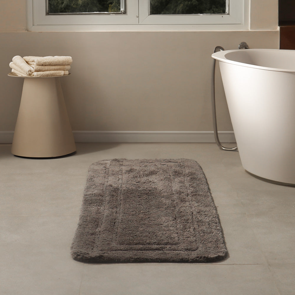 Blake Rectangular Bath Runner - Grey