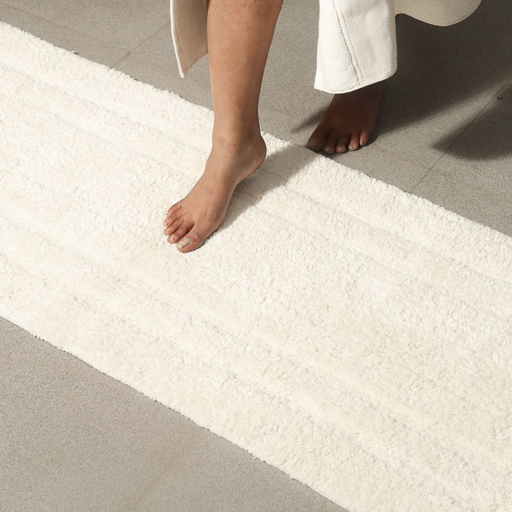 Blake Rectangular Bath Runner - Ivory