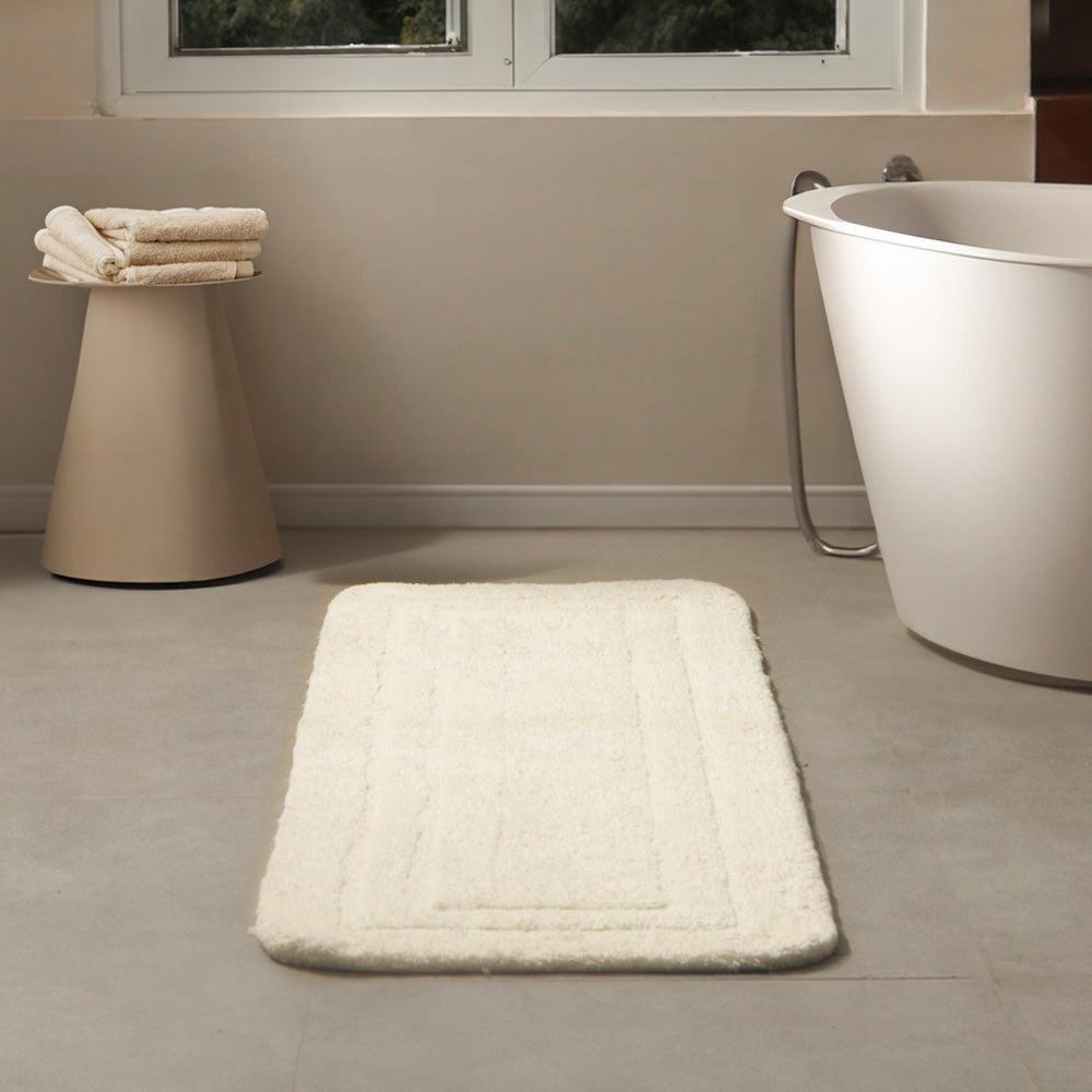 Blake Rectangular Bath Runner - Ivory