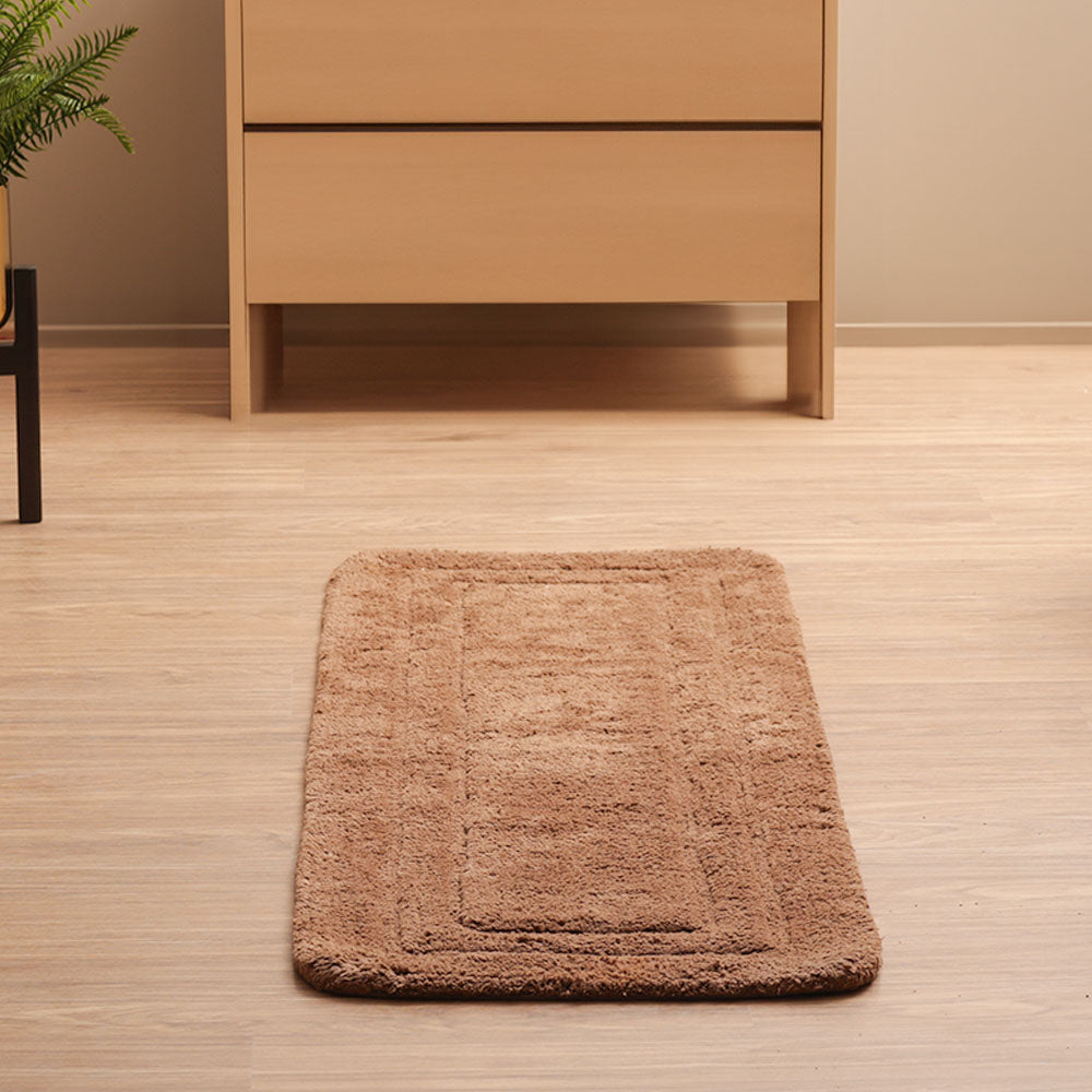 Blake Rectangular Bath Runner - Walnut Brown