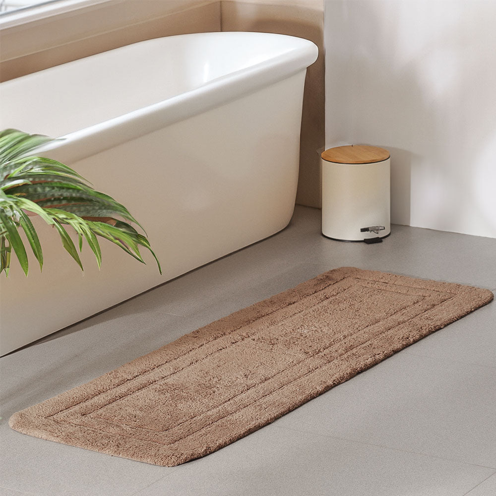 Blake Rectangular Bath Runner - Walnut Brown