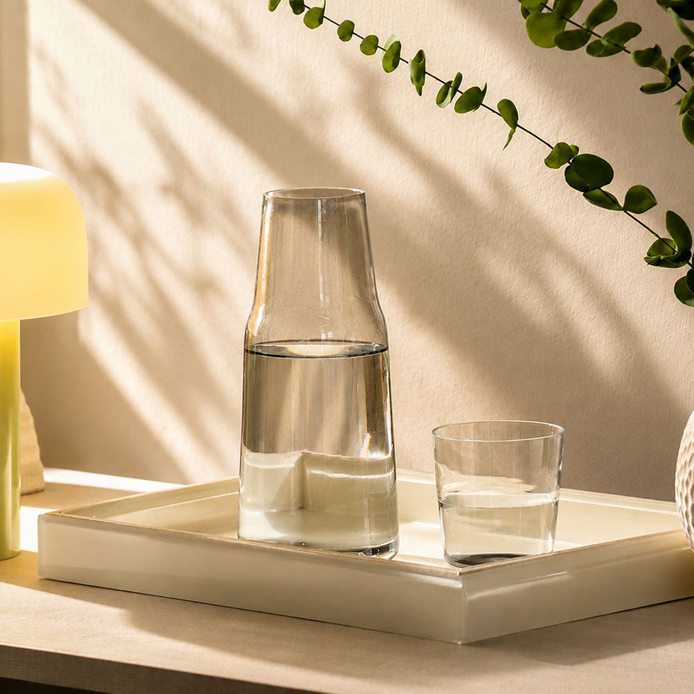 Bocca Glass Water Jug with Tumbler - Smoke
