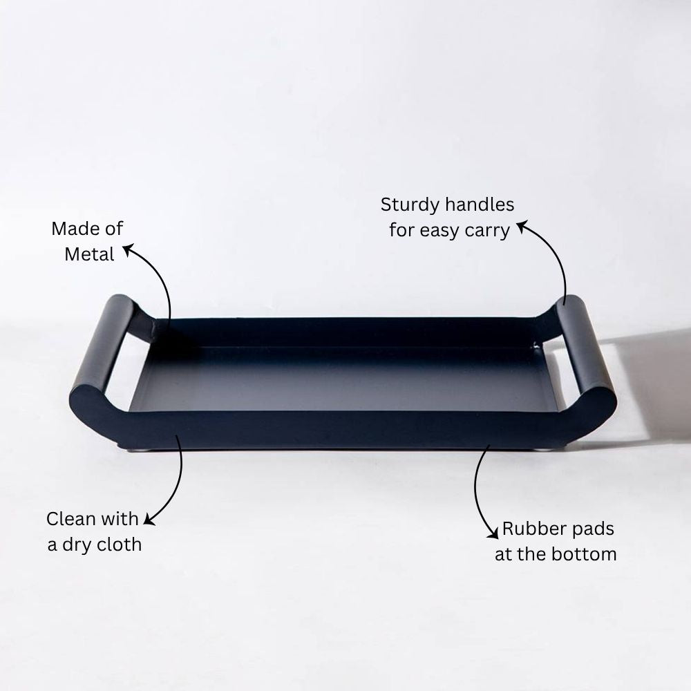 Bode Serving Tray Small - Ink Blue