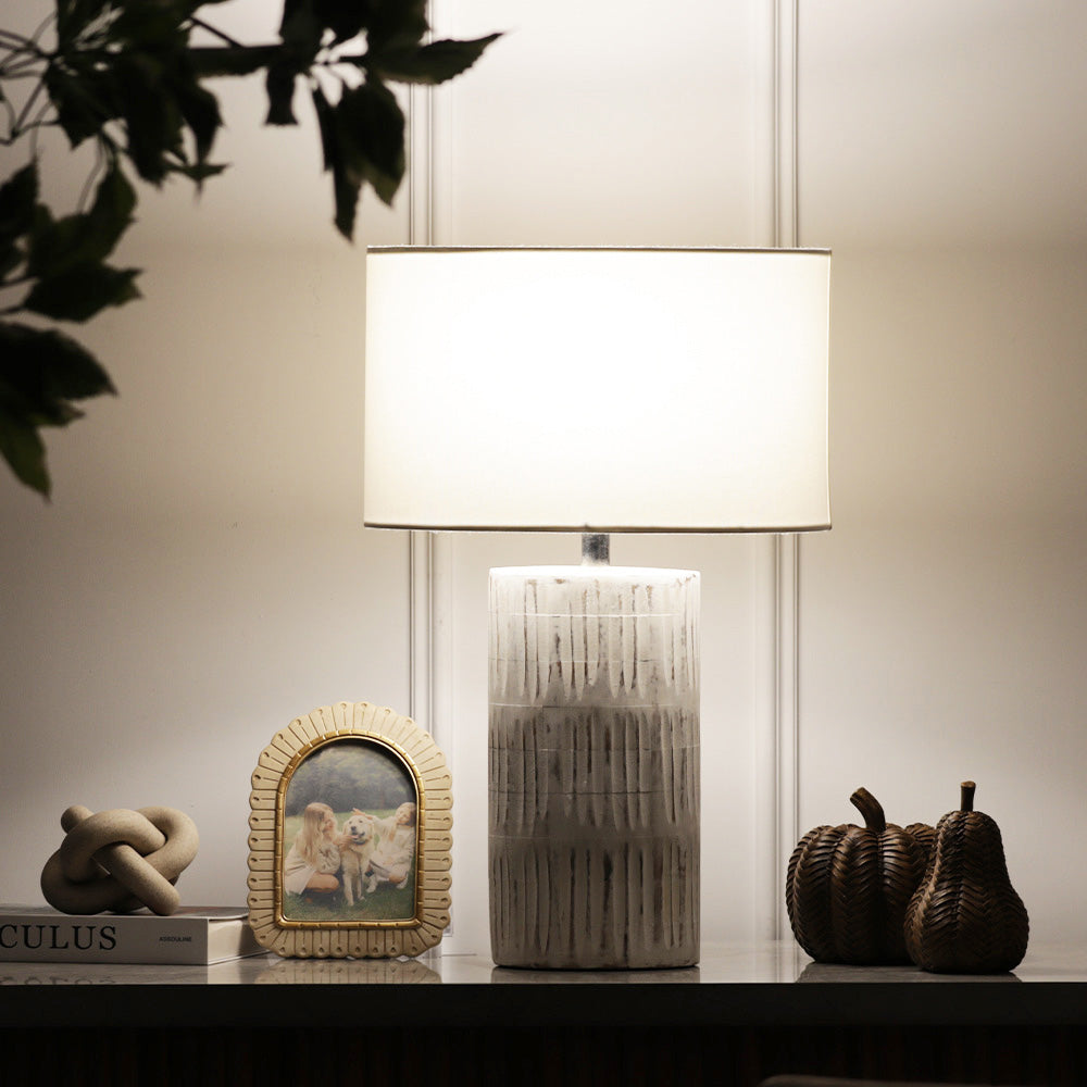 Bois Wooden Table Lamp XL - Vintage White