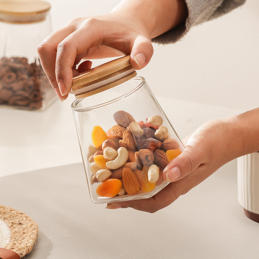 Borosilicate Tapered Storage Jar Small - Clear