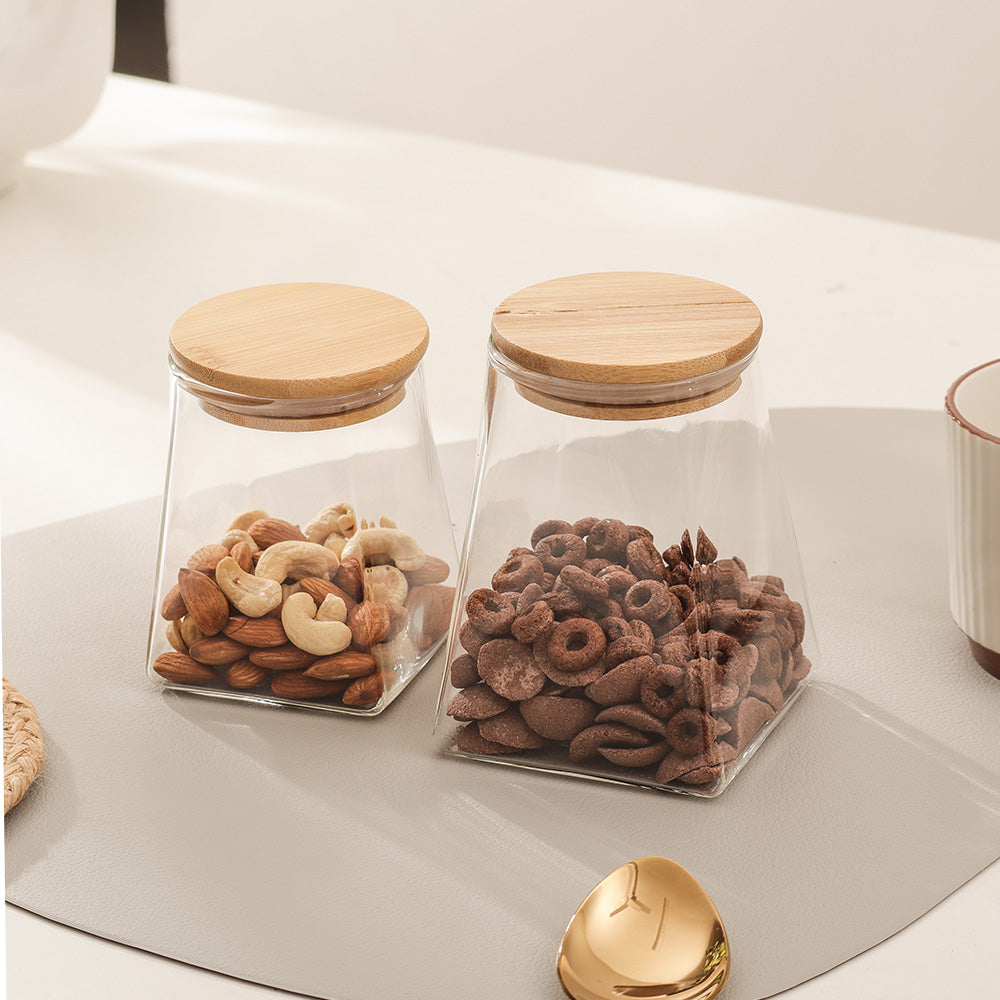 Borosilicate Tapered Storage Jar Medium - Clear