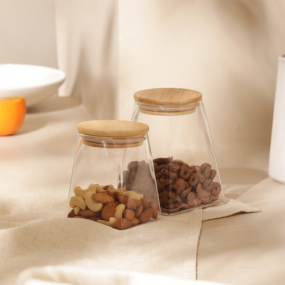 Borosilicate Tapered Storage Jar Medium - Clear