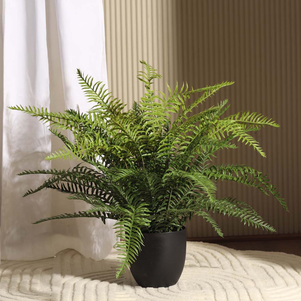 Boston Fern Artificial Potted Plant - Medium