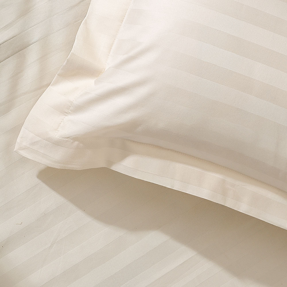 Manor King Size Cotton Bedsheet Set - Cream