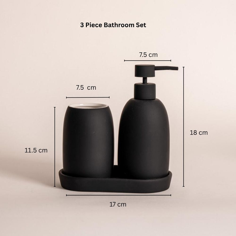 Brio 3-piece Bathroom Set - Black