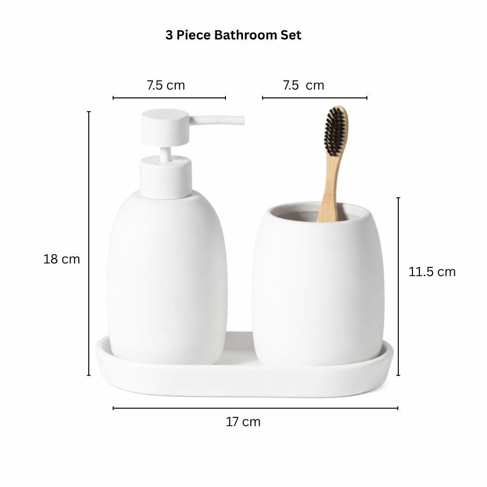Brio 3-piece Bathroom Set - White