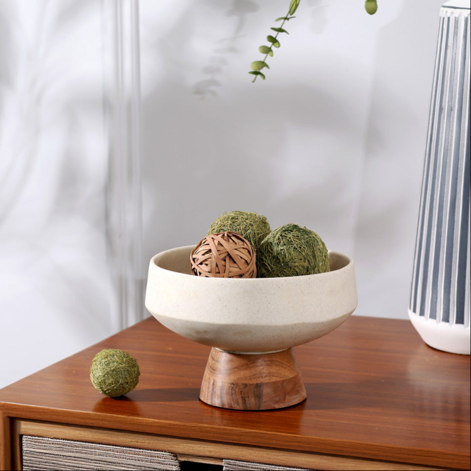 Brooks Elevated Fruit Bowl - Cream