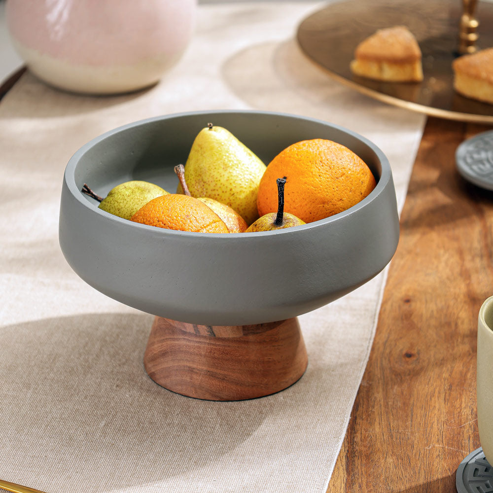 Brooks Elevated Fruit Bowl - Grey