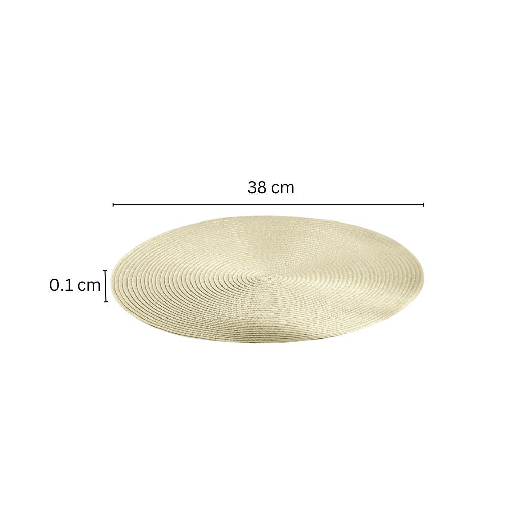 Bueno Round Placemats, Set of 4 - Off White