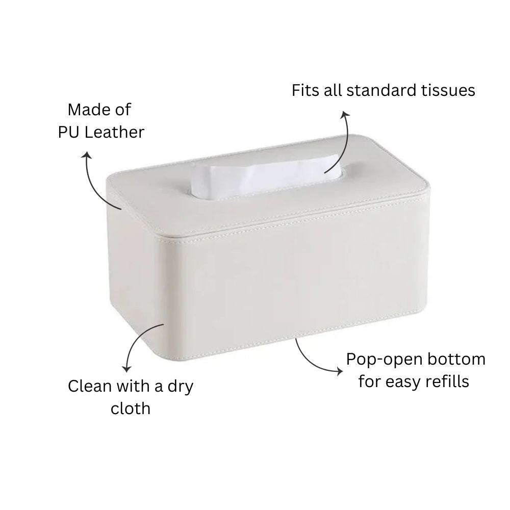 Cabin High Tissue Box Holder - Ivory