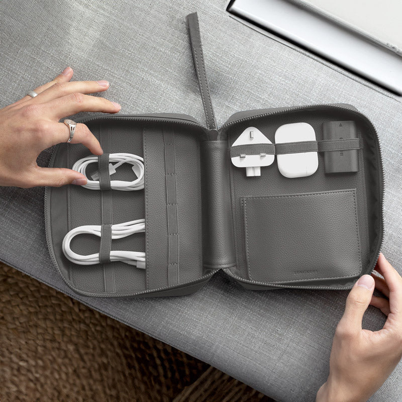 Stackers Cable Tidy Bag Slate Grey