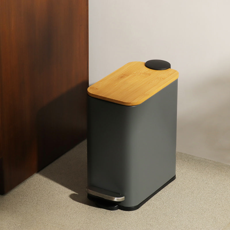 Cade Rectangular Pedal Waste Bin 5L - Charcoal