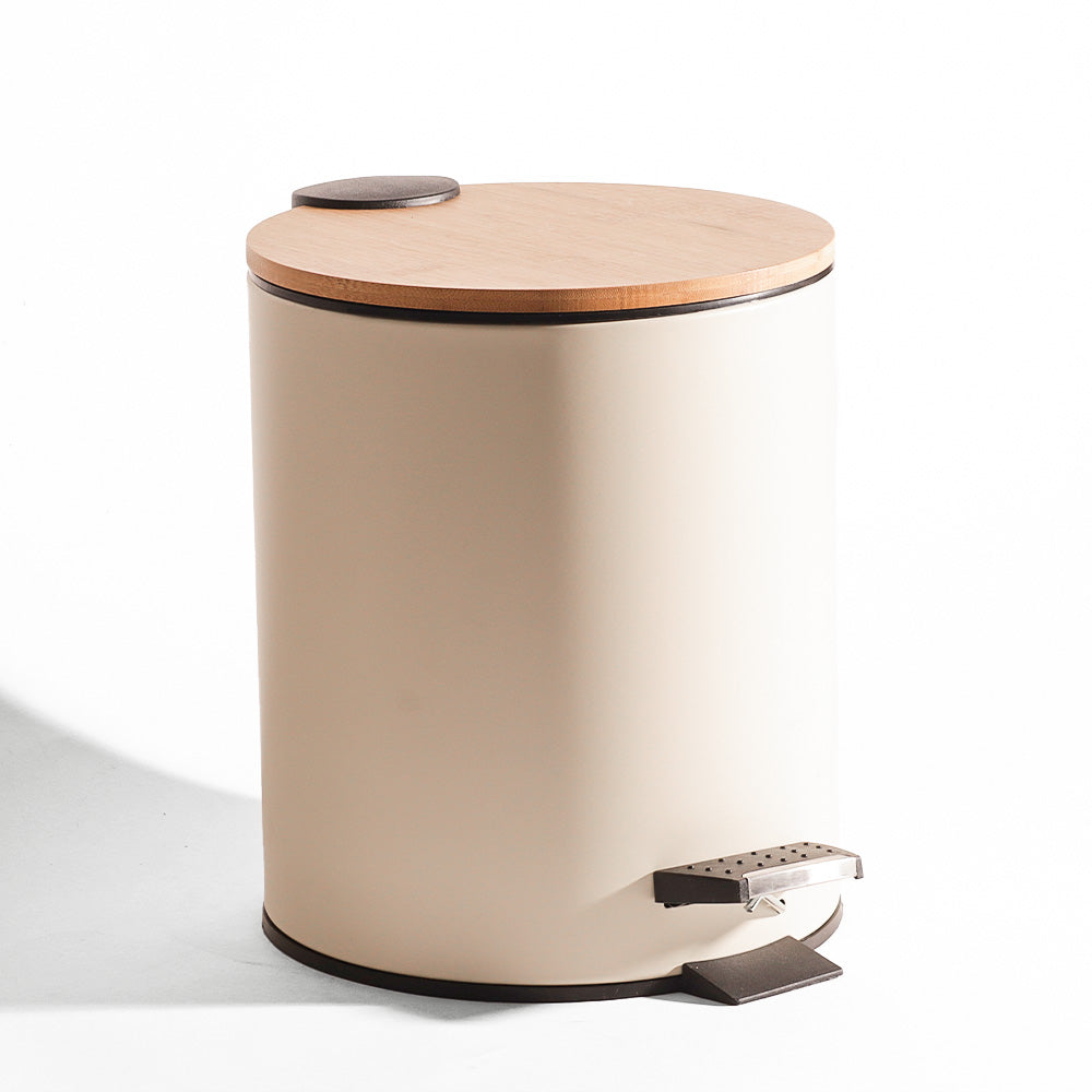 Cade Round Pedal Waste Bin 5L - Beige
