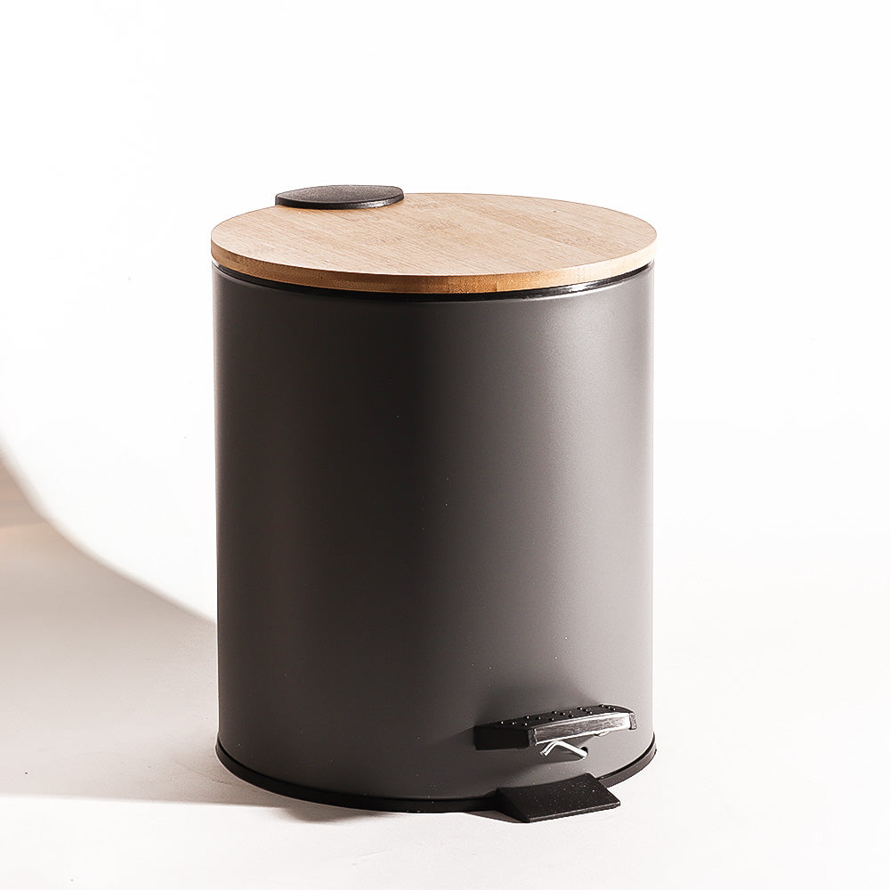 Cade Round Pedal Waste Bin 5L - Charcoal