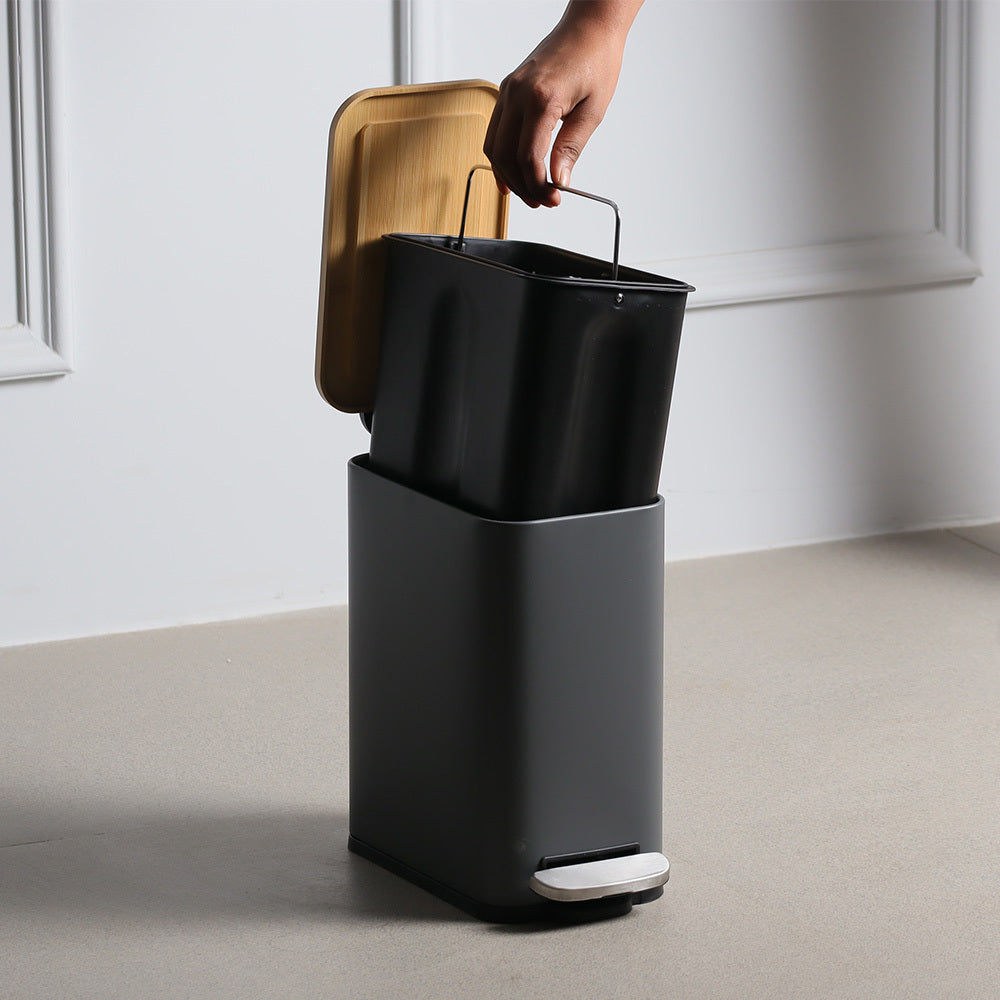 Cade Rectangular Pedal Waste Bin 5L - Charcoal