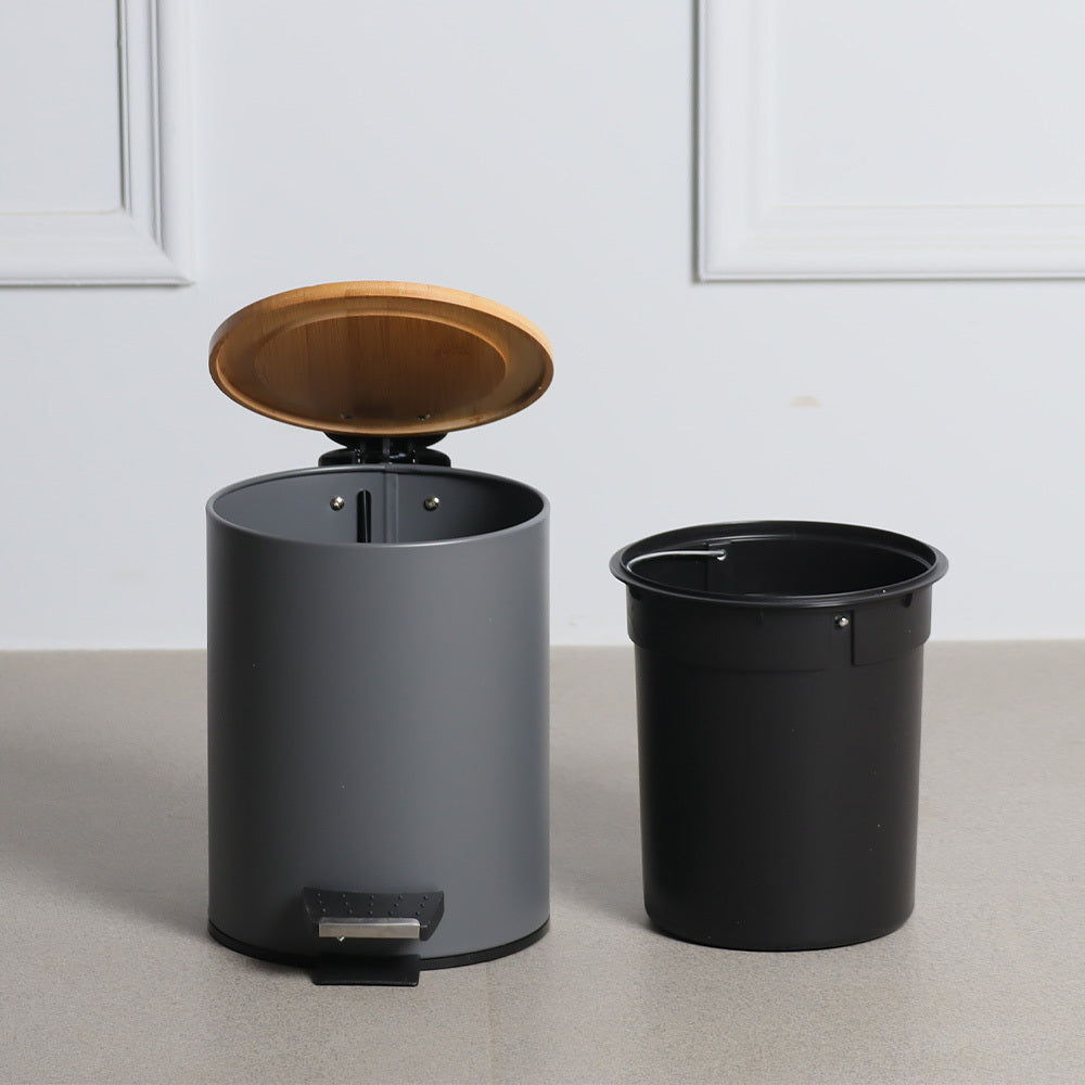 Cade Round Pedal Waste Bin 3L - Charcoal