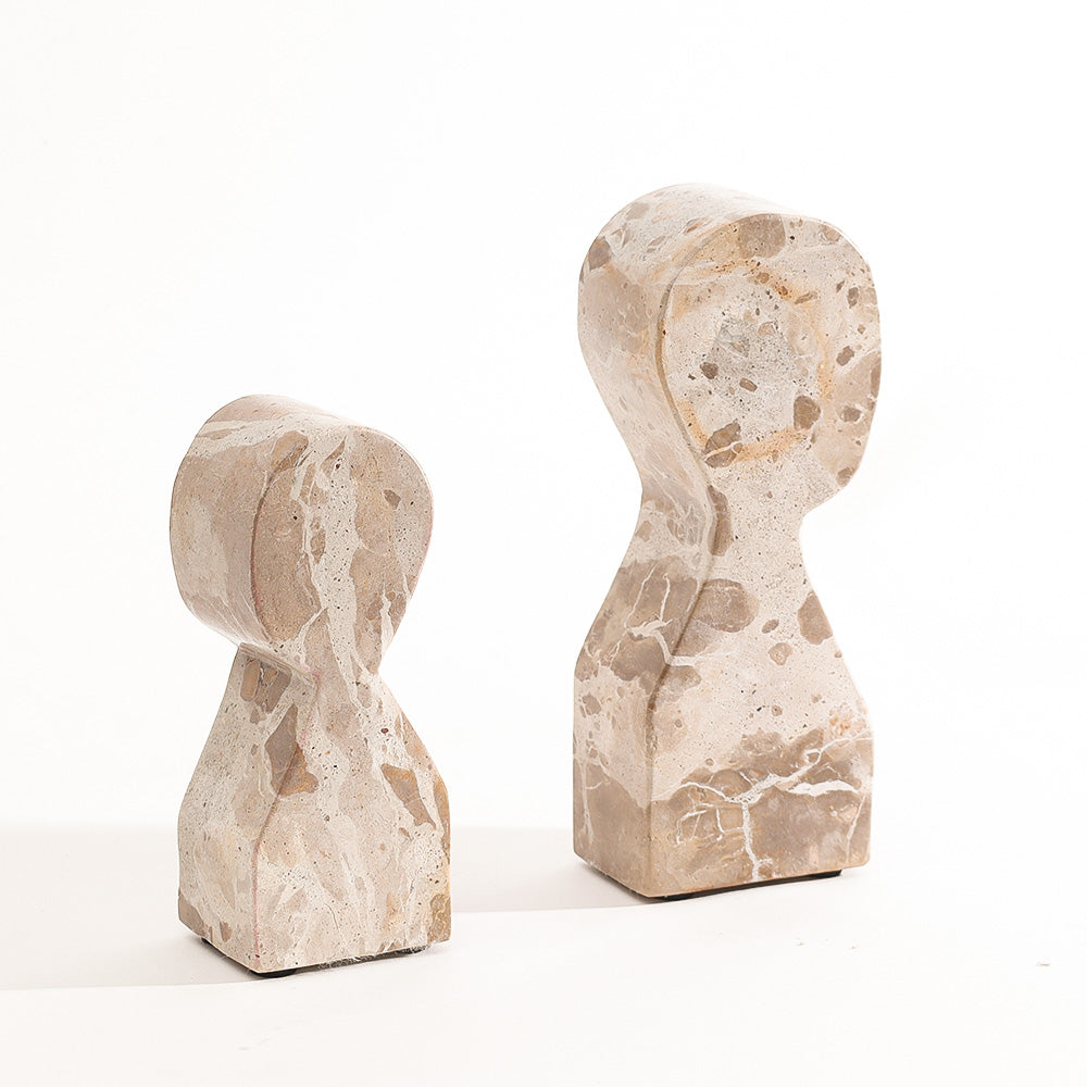 Cadence Marble Bookends, Set of 2 - Sandstone