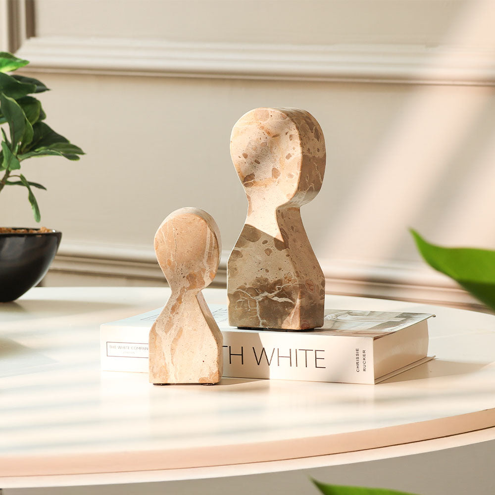 Cadence Marble Bookends, Set of 2 - Sandstone