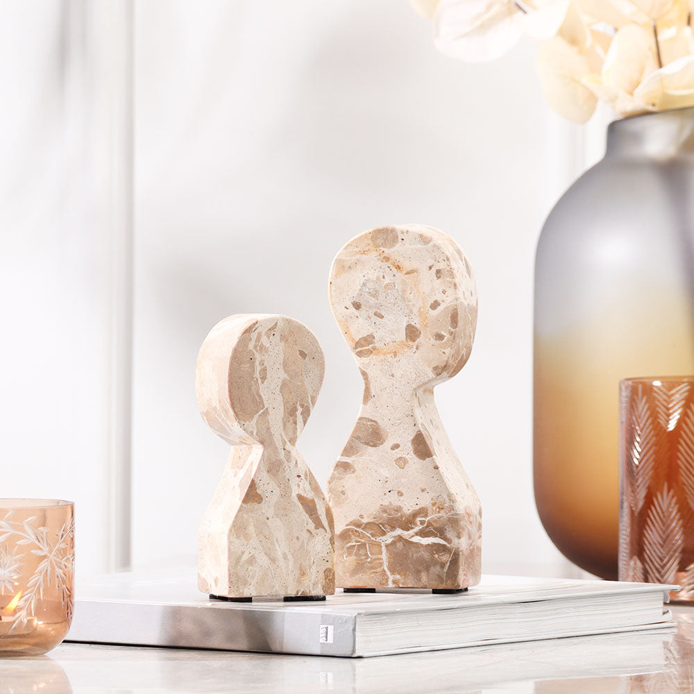Cadence Marble Bookends, Set of 2 - Sandstone