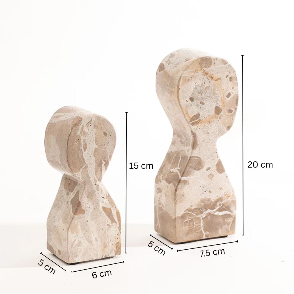Cadence Marble Bookends, Set of 2 - Sandstone