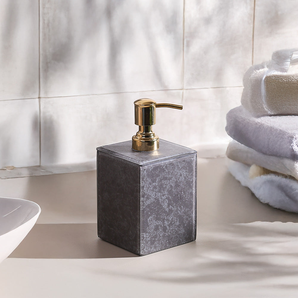 Cala Glass Soap Dispenser - Dark Grey