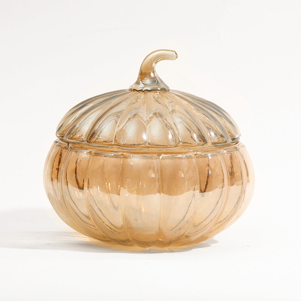 Calabaza Glass Storage Jar - Honey Gold