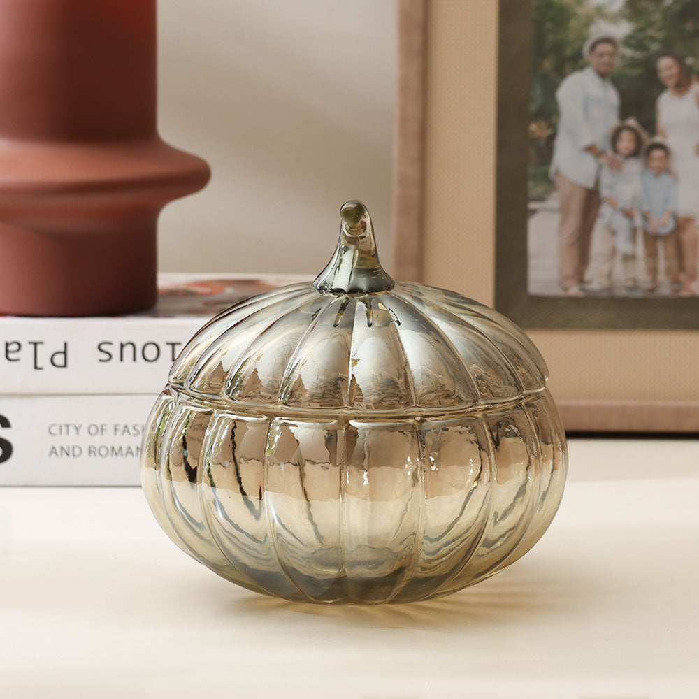Calabaza Glass Storage Jar - Smokey Grey