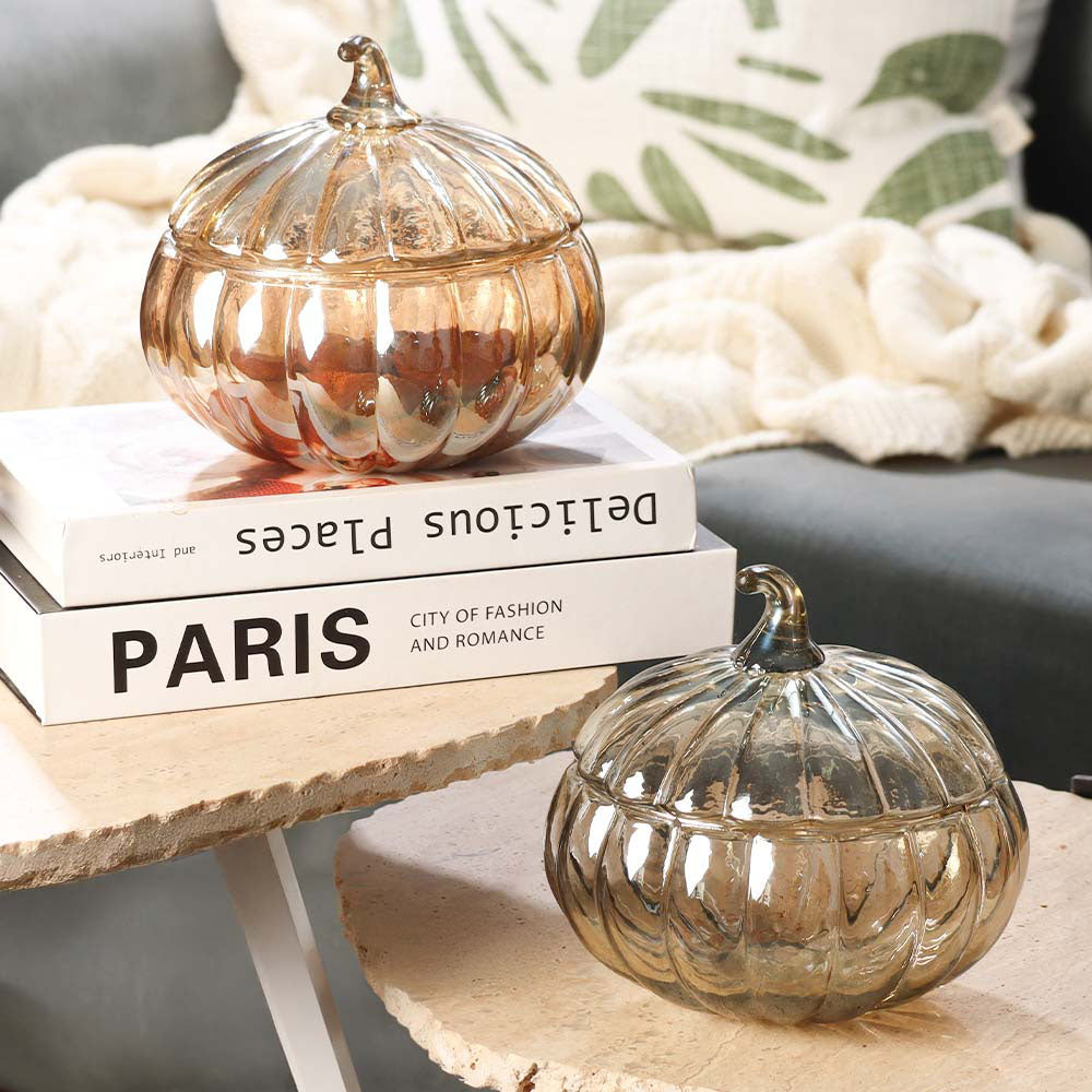 Calabaza Glass Storage Jar - Smokey Grey