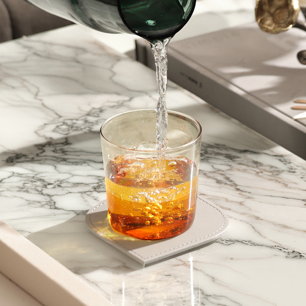 Calice Short Tumblers, Set of 2 - Amber