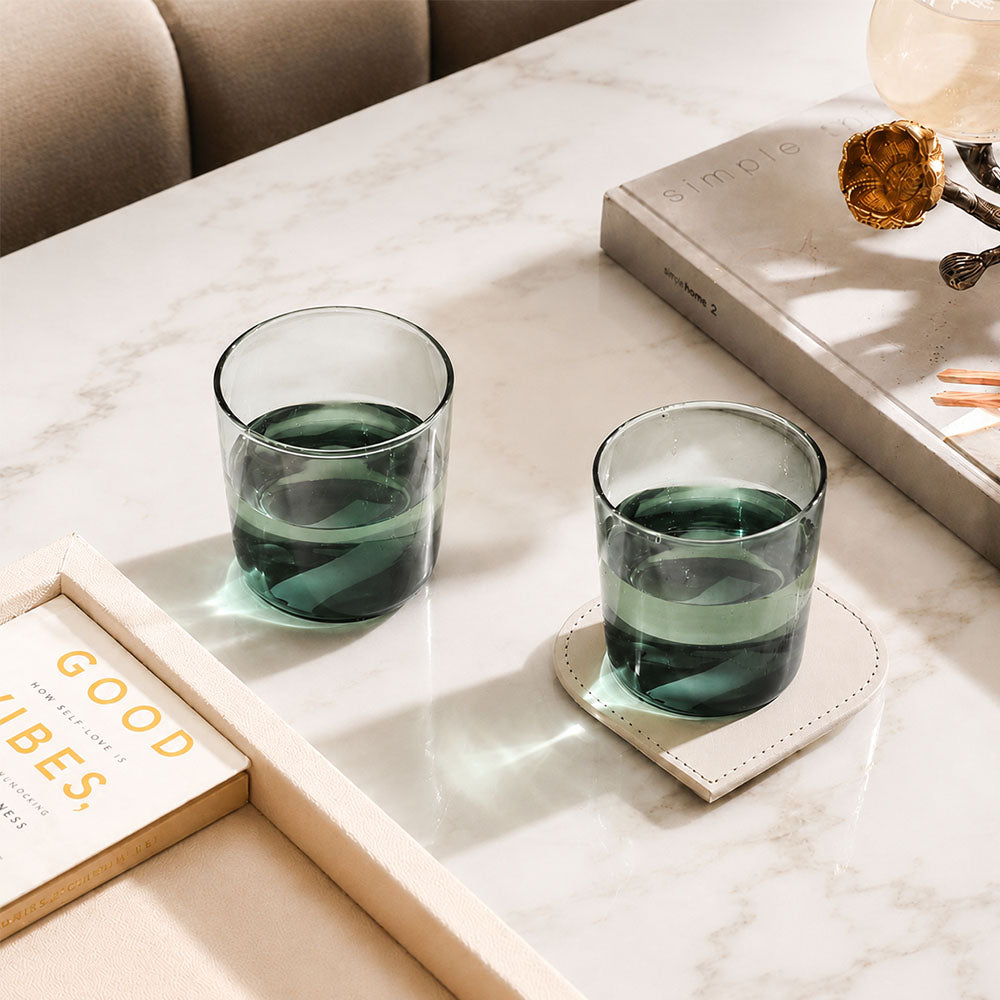 Calice Short Tumblers, Set of 2 - Teal