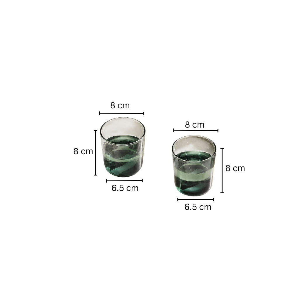 Calice Short Tumblers, Set of 2 - Teal
