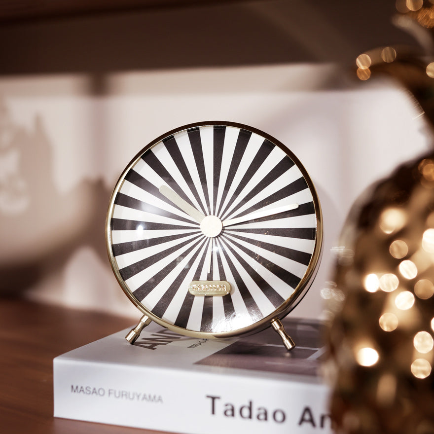 Candy Swirl Alarm Clock - Black & White