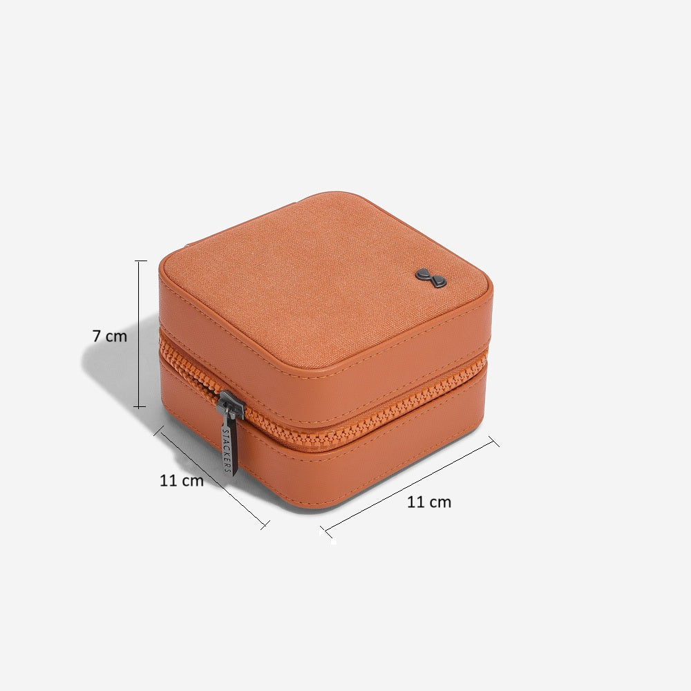 Canvas Watch & Jewellery Box - Orange