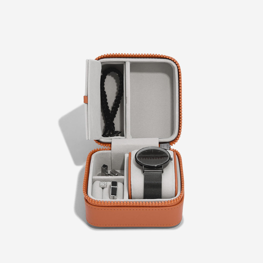 Canvas Watch & Jewellery Box - Orange